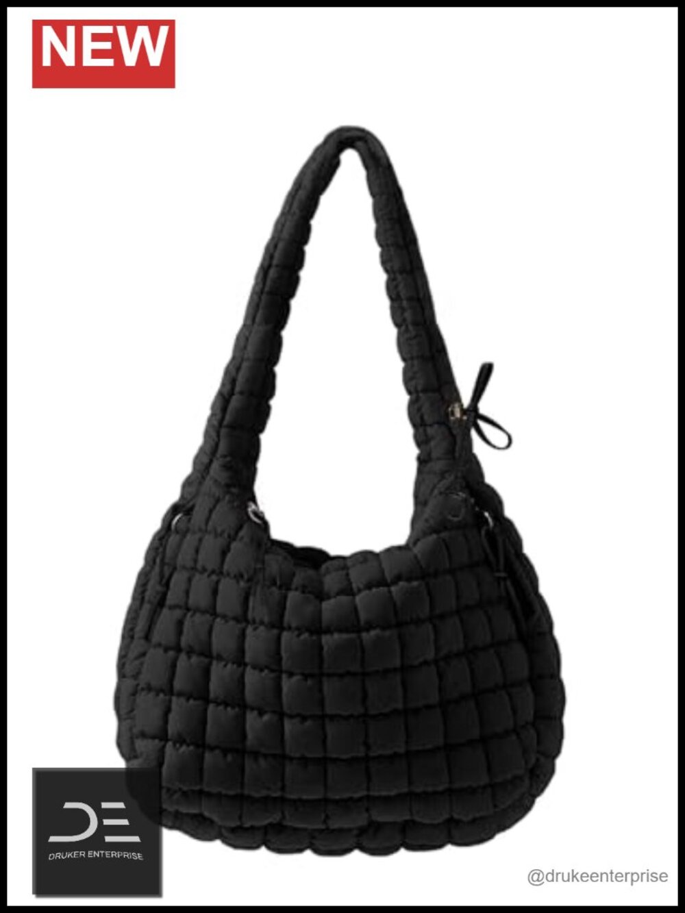 Quilted Puffer Tote Bag Nylon Crossbody Hobo Shoulder Bag Large Capacity